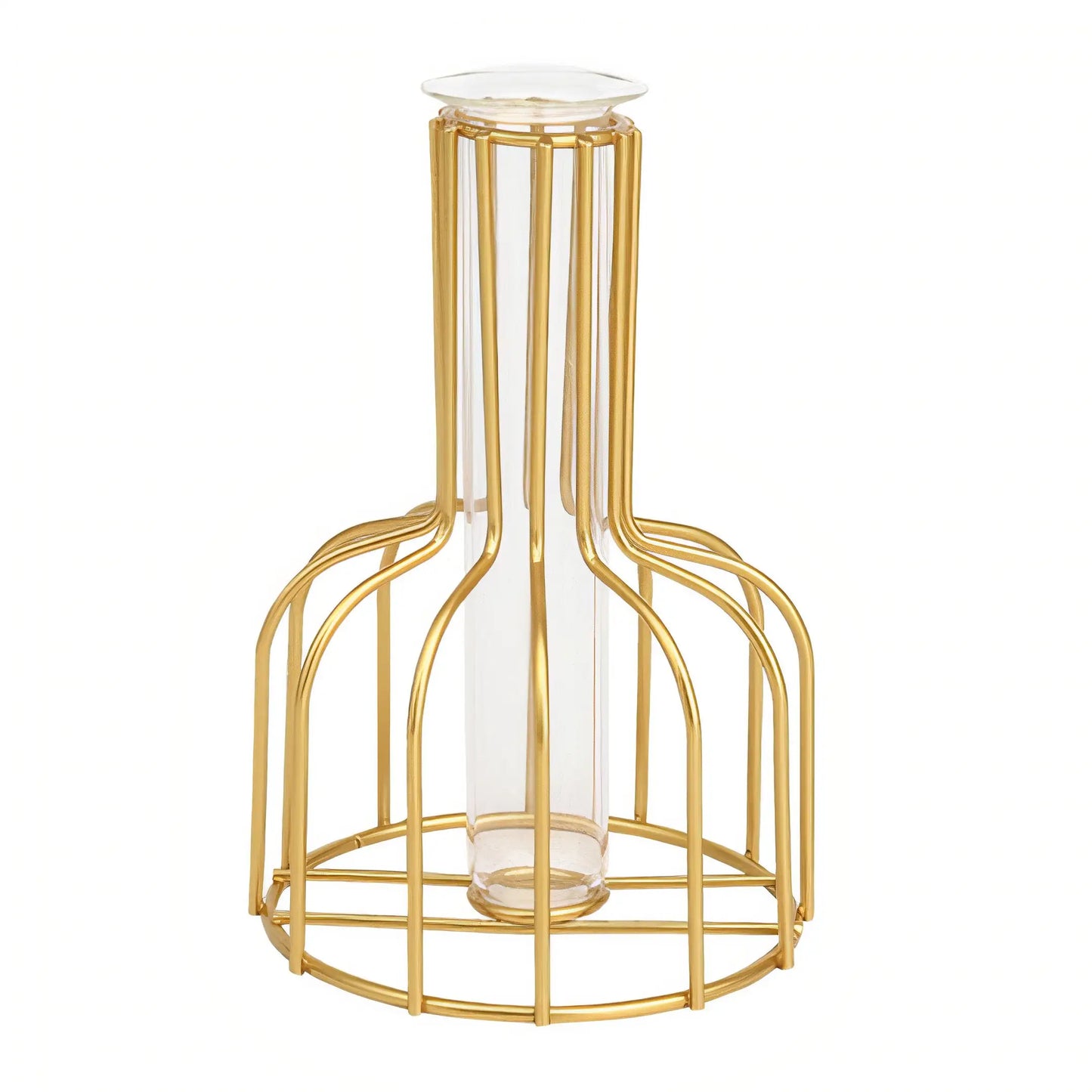 Becky Minimalist Gold Planter – Round Base