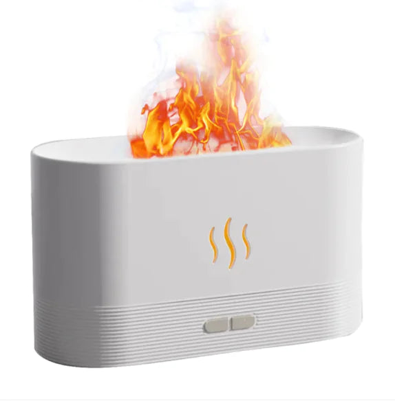 USB Flame Aroma Diffuser – Essential Oil Mist & Mood Light