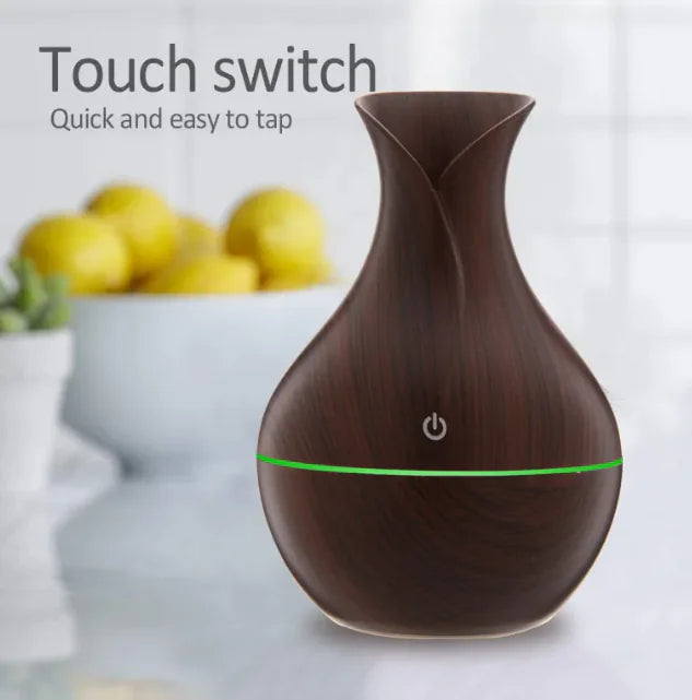 Vase-Style Aroma Humidifier – Ultrasonic Mist & Touch Control
