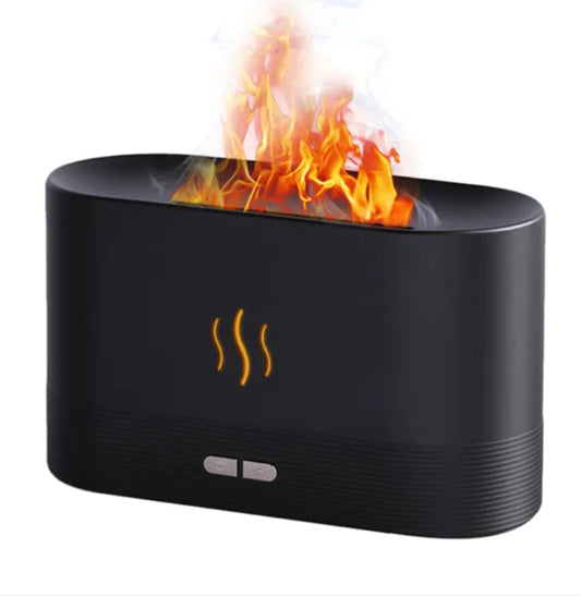 USB Flame Aroma Diffuser – Essential Oil Mist & Mood Light